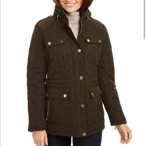 New Michael Kors Hooded Quilted Coat